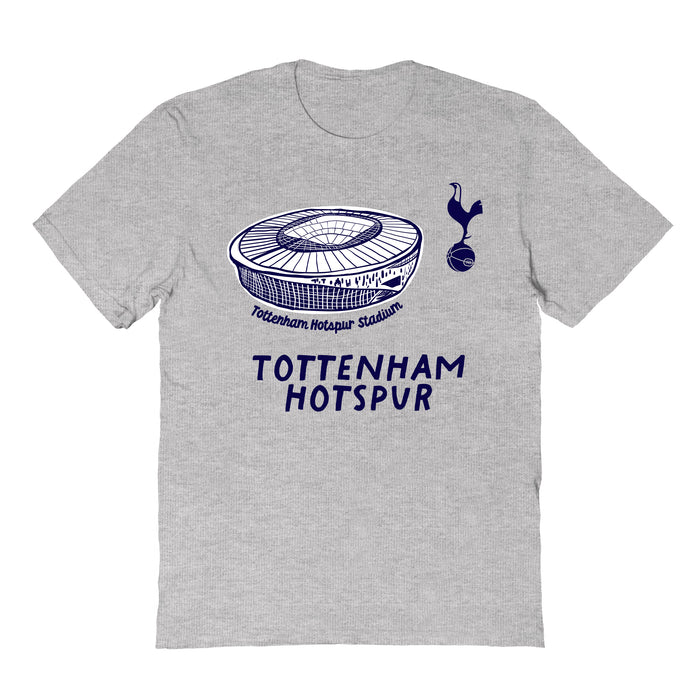 Tottenham Hotspur Impressions Artwork Grey Youth Cotton T-Shirt
