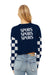 Tottenham Women Navy Cropped Crew Neck With Color Block - Vive La Fête - Online Apparel Store