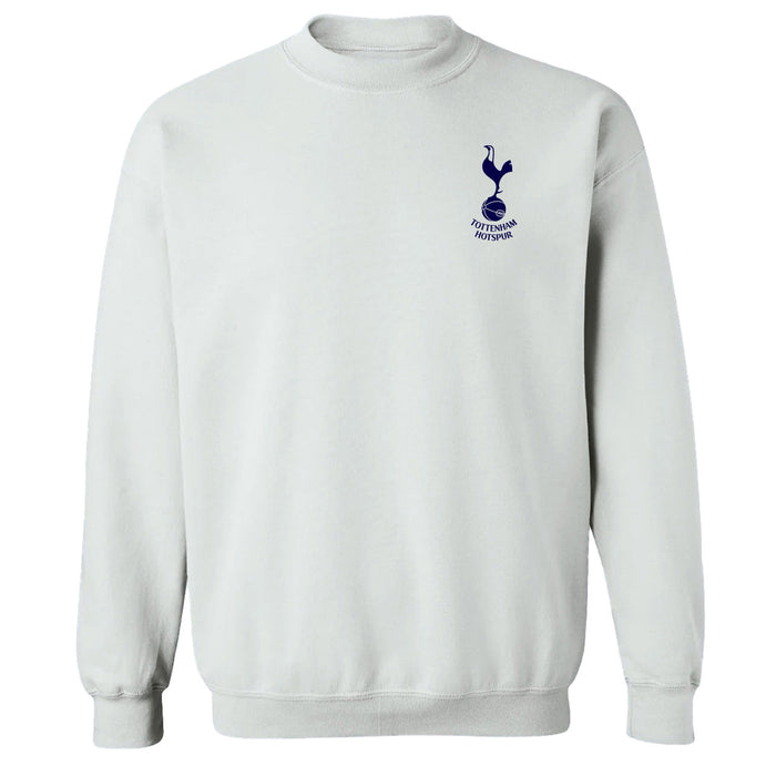 Tottenham Hotspur Impressions Artwork Women White Cotton Fleece Long Sleeve Crew Neck