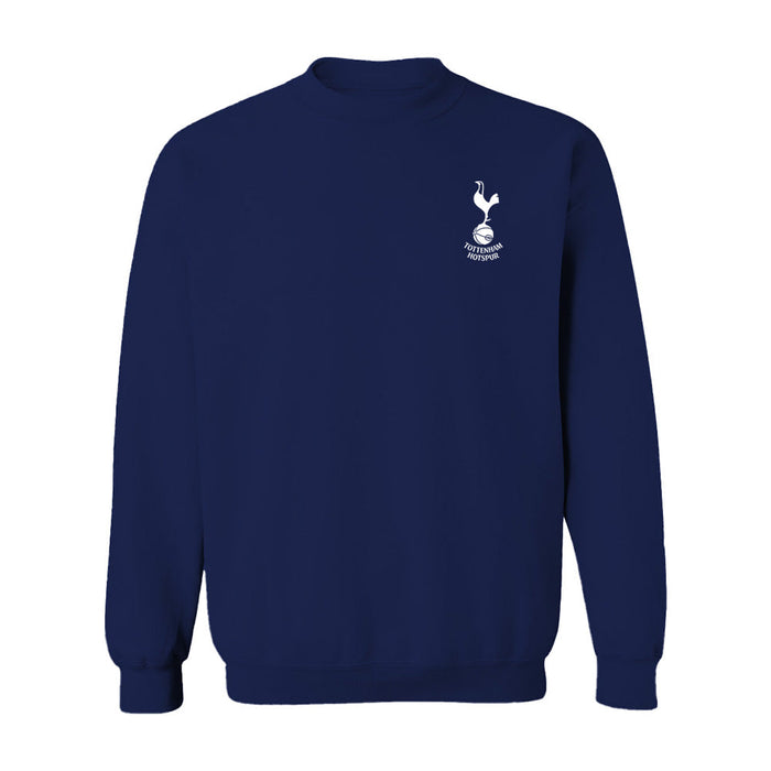 Tottenham Hotspur Impressions Artwork Women Navy Cotton Fleece Long Sleeve Crew Neck