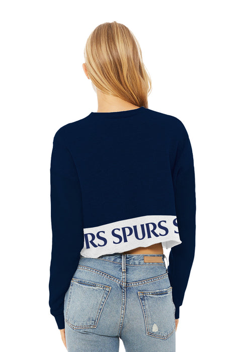 Tottenham Vive La Fete Women Navy Cropped Crew Neck With Color Block Desing V1 - Vive La Fête - Online Apparel Store