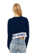 Tottenham Vive La Fete Women Navy Cropped Crew Neck With Color Block Desing V1 - Vive La Fête - Online Apparel Store