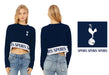 Tottenham Vive La Fete Women Navy Cropped Crew Neck With Color Block Desing V1 - Vive La Fête - Online Apparel Store