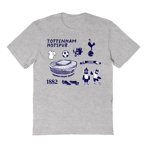 Tottenham Hotspur Womens Grey Cotton Tshirt