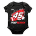 Tyler Reddick Cotton Short Sleeve Bodysuit Black