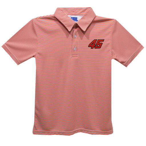 Tyler Reddick Vive La Fete Pencil Stripe Polo - Red