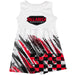 Talladega Superspeedway NASCAR Abstract Check Halftones Tank Dress White - Vive La Fête - Online Apparel Store