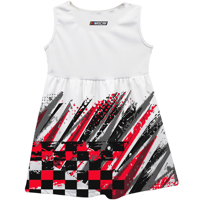 Talladega Superspeedway NASCAR Abstract Check Halftones Tank Dress White - Vive La Fête - Online Apparel Store