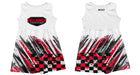 Talladega Superspeedway NASCAR Abstract Check Halftones Tank Dress White - Vive La Fête - Online Apparel Store