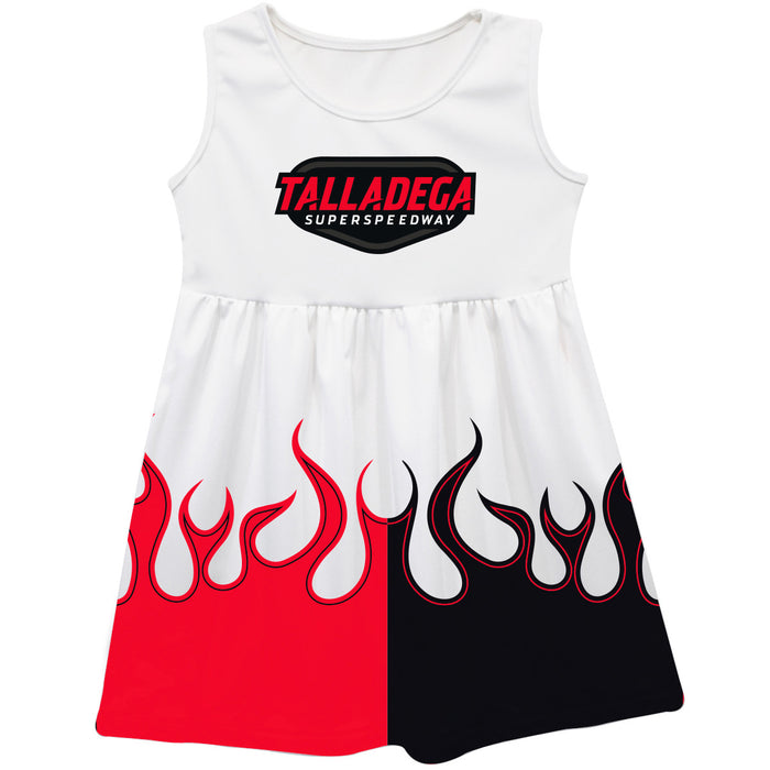 Talladega Superspeedway NASCAR Flames Tank Dress White - Vive La Fête - Online Apparel Store