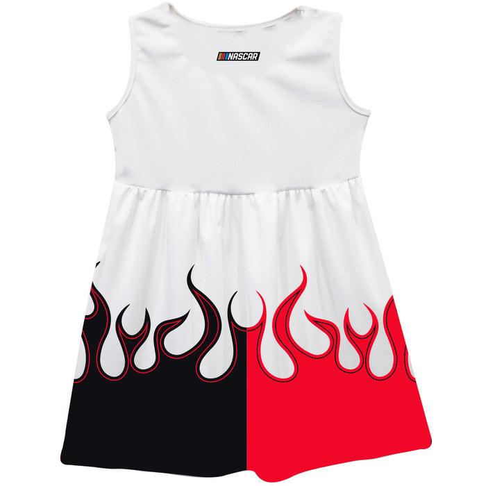 Talladega Superspeedway NASCAR Flames Tank Dress White - Vive La Fête - Online Apparel Store