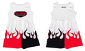 Talladega Superspeedway NASCAR Flames Tank Dress White - Vive La Fête - Online Apparel Store