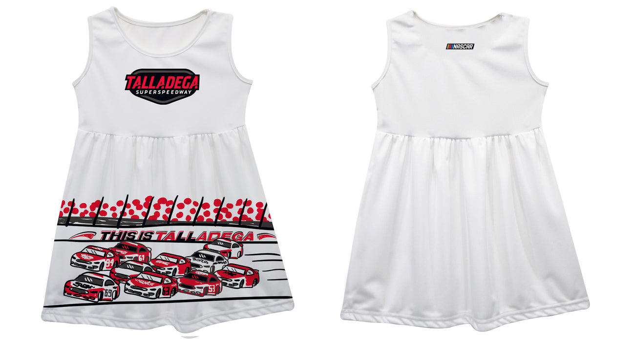 Talladega Superspeedway NASCAR Abstract shapes Tank Dress White - Vive La Fête - Online Apparel Store