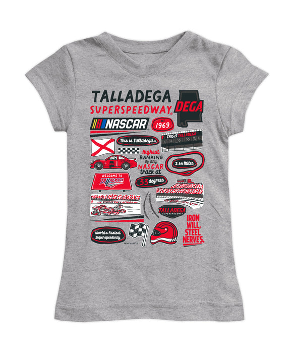 Talladega Superspeedway NASCAR Girl´s Fitted Cotton T-shirt