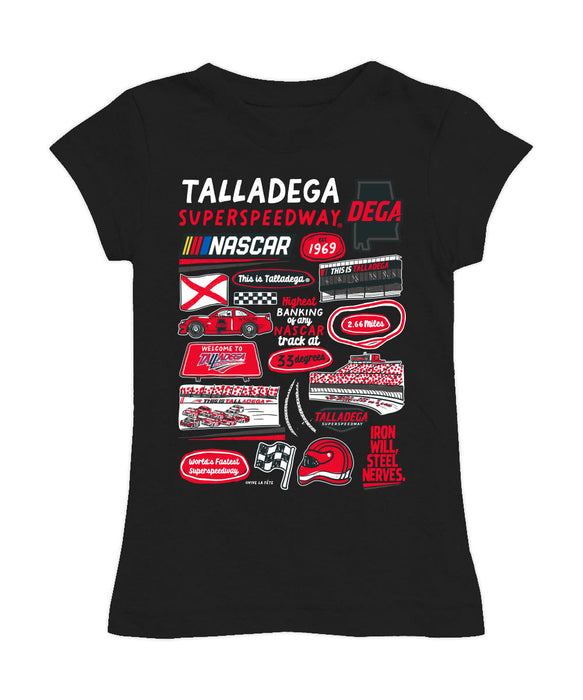 Talladega Superspeedway NASCAR Girl´s Fitted Cotton T-shirt