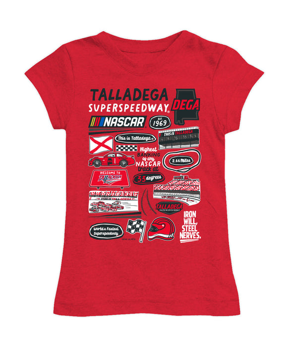 Talladega Superspeedway NASCAR Girl´s Fitted Cotton T-shirt