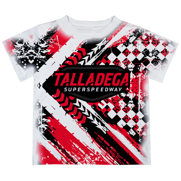 Talladega Superspeedway NASCAR Abstract Kids T-Shirt White - Vive La Fête - Online Apparel Store