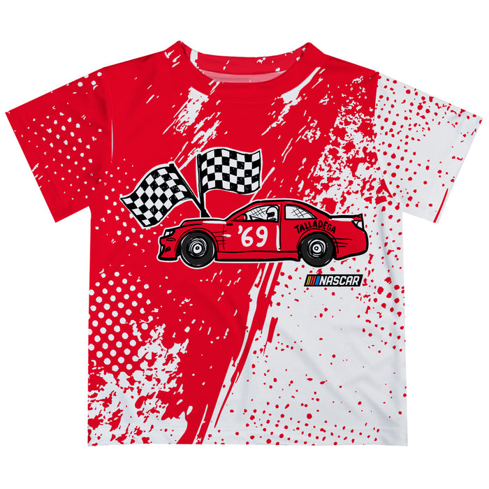 Talladega Superspeedway NASCAR Short Sleeve Tee Red and White