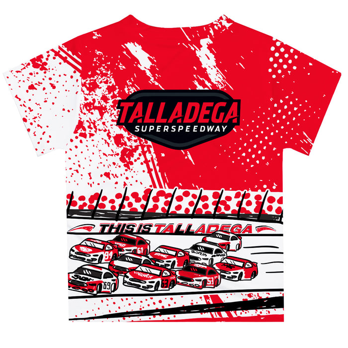 Talladega Superspeedway NASCAR Short Sleeve Tee Red and White