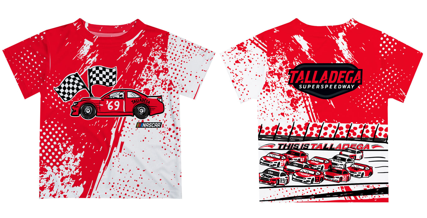 Talladega Superspeedway NASCAR Short Sleeve Tee Red and White