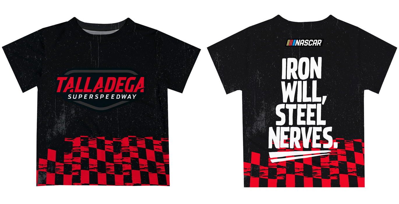 TTalladega Superspeedway NASCAR Grunge Black and Seal Grid Black - Vive La Fête - Online Apparel Store