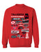 Talladega Superspeedway NASCAR Womens Cotton Crewneck Pullover Sweatshirt Red