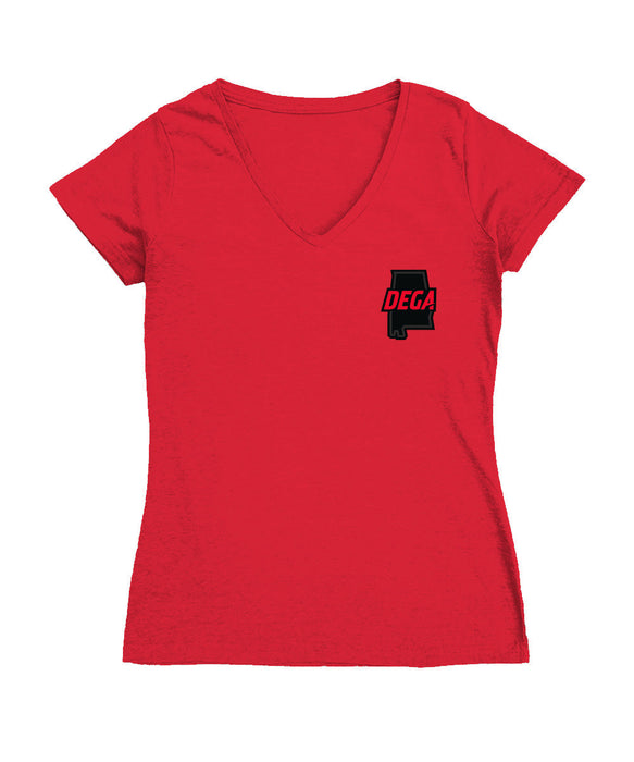 Talladega Superspeedway NASCAR Women's V-neck Fitted Cotton T-Shirt