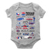 NASCAR Texas Cotton Short Sleeve Bodysuit Impressions Artwork Gray