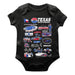 NASCAR Texas Cotton Short Sleeve Bodysuit Impressions Artwork Black