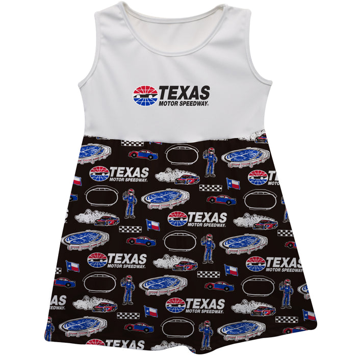 NASCAR Texas Repeat Print Impressions Sleeveless Tank Dress Black