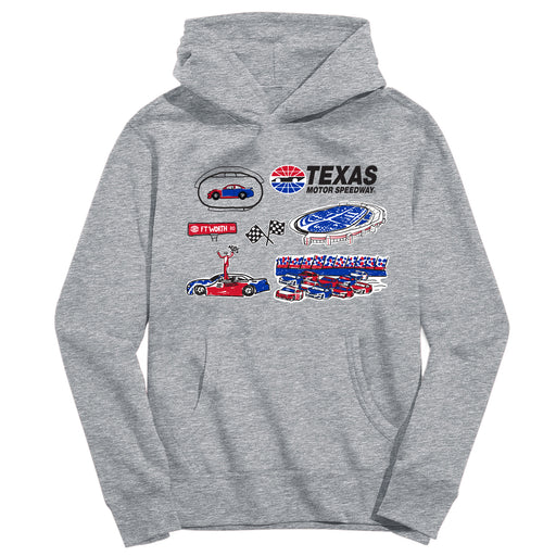 NASCAR Texas Youth Pullover Cotton Hoodie Gray