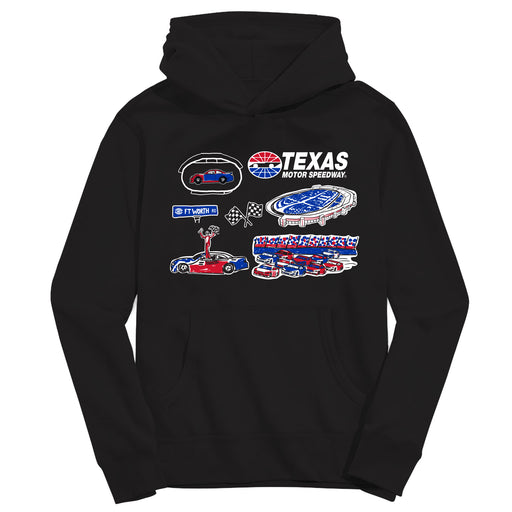 NASCAR Texas Youth Pullover Cotton Hoodie Black