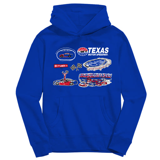 NASCAR Texas Youth Pullover Cotton Hoodie Royal