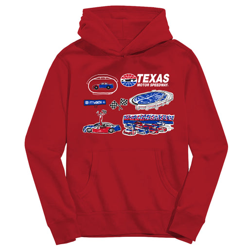 NASCAR Texas Youth Pullover Cotton Hoodie Red