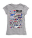 NASCAR Texas Girl´s Fitted Cotton T-shirt Gray