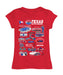 NASCAR Texas Girl´s Fitted Cotton T-shirt Red