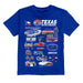 NASCAR Texas Impressions Artwork Youth Cotton T-Shirt Royal