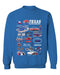 NASCAR Texas Womens Cotton Crewneck Pullover Sweatshirt Royal