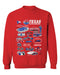 NASCAR Texas Womens Cotton Crewneck Pullover Sweatshirt Red
