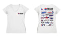 NASCAR Texas Women's V-neck Fitted Cotton T-Shirt White - Vive La Fête - Online Apparel Store