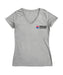 NASCAR Texas Women's V-neck Fitted Cotton T-Shirt Gray