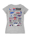 NASCAR Texas Women's V-neck Fitted Cotton T-Shirt Gray - Vive La Fête - Online Apparel Store
