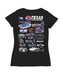 NASCAR Texas Women's V-neck Fitted Cotton T-Shirt Black - Vive La Fête - Online Apparel Store