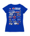 NASCAR Texas Women's V-neck Fitted Cotton T-Shirt Royal - Vive La Fête - Online Apparel Store