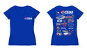 NASCAR Texas Women's V-neck Fitted Cotton T-Shirt Royal - Vive La Fête - Online Apparel Store
