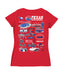 NASCAR Texas Women's V-neck Fitted Cotton T-Shirt Red - Vive La Fête - Online Apparel Store