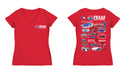 NASCAR Texas Women's V-neck Fitted Cotton T-Shirt Red - Vive La Fête - Online Apparel Store
