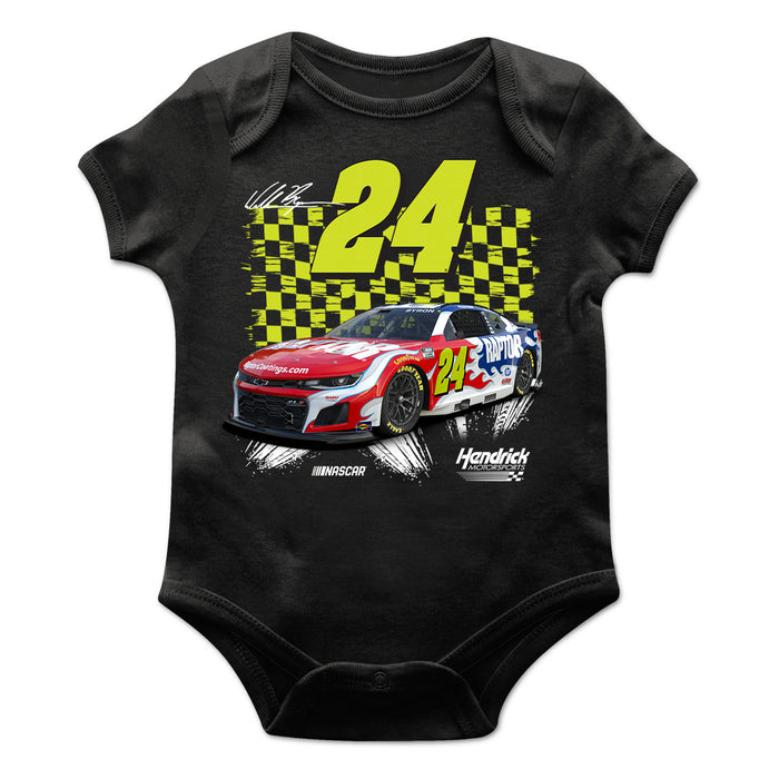 William Byron Cotton Short Sleeve Bodysuit Black