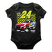 William Byron Cotton Short Sleeve Bodysuit Black