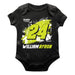 William Byron Cotton Short Sleeve Bodysuit Black